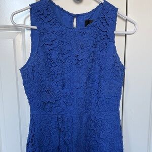 J Crew Elegant Royal Blue Lace Dress